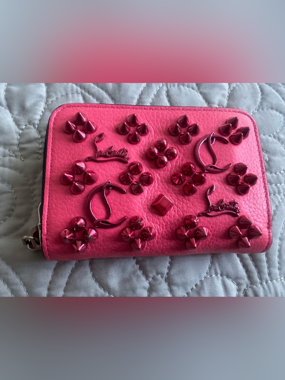 Christian Louboutin pink leather Wallet